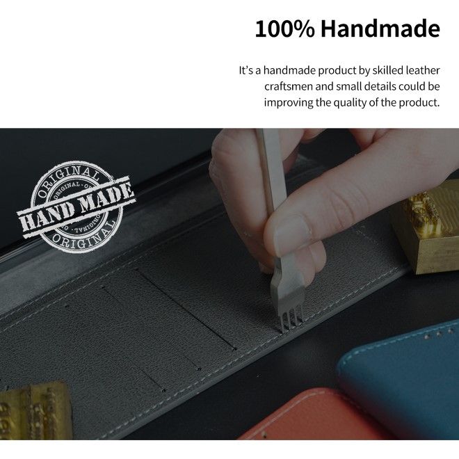 Araree - Samsung Galaxy S24 Ultra Hülle - Case aus Kunstleder - Mustang Diary Series - Made in Korea - schwarz