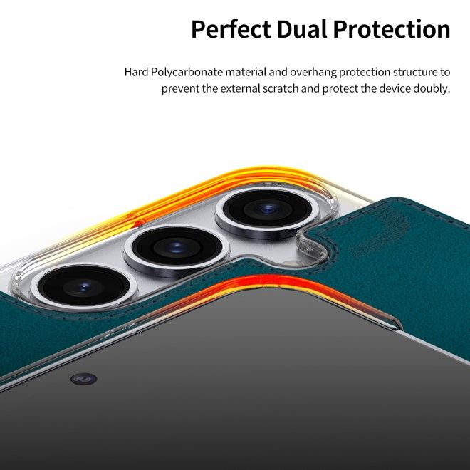 Araree - Samsung Galaxy S24 Ultra Hülle - Case aus Kunstleder - Mustang Diary Series - Made in Korea - schwarz
