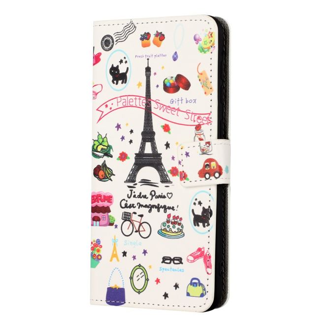 Samsung Galaxy A25 5G Handy Hülle - Leder Bookcover Image Series - Eiffelturm