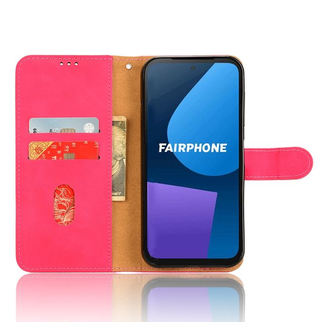 Fairphone 5 Handy Hülle - Classic II Leder Bookcover Series - pink