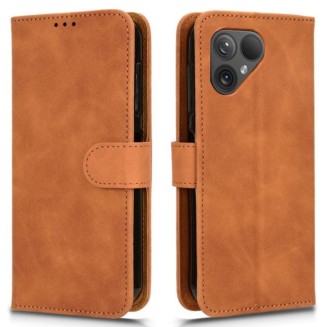 Fairphone 5 Handy Hülle - Classic II Leder Bookcover Series - braun
