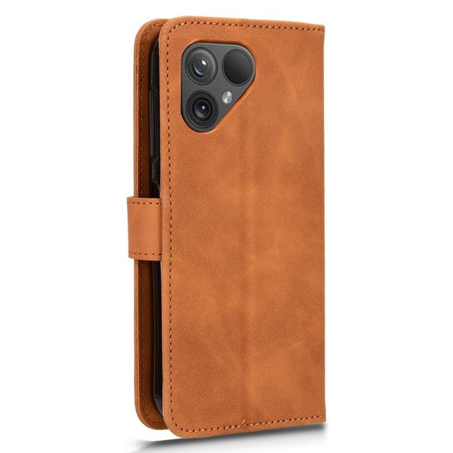 Fairphone 5 Handy Hülle - Classic II Leder Bookcover Series - braun
