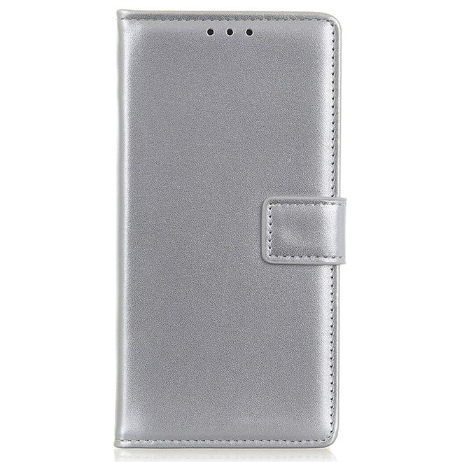 Samsung Galaxy A15 5G / 4G Handy Hülle - Classic II Leder Bookcover Series - silber