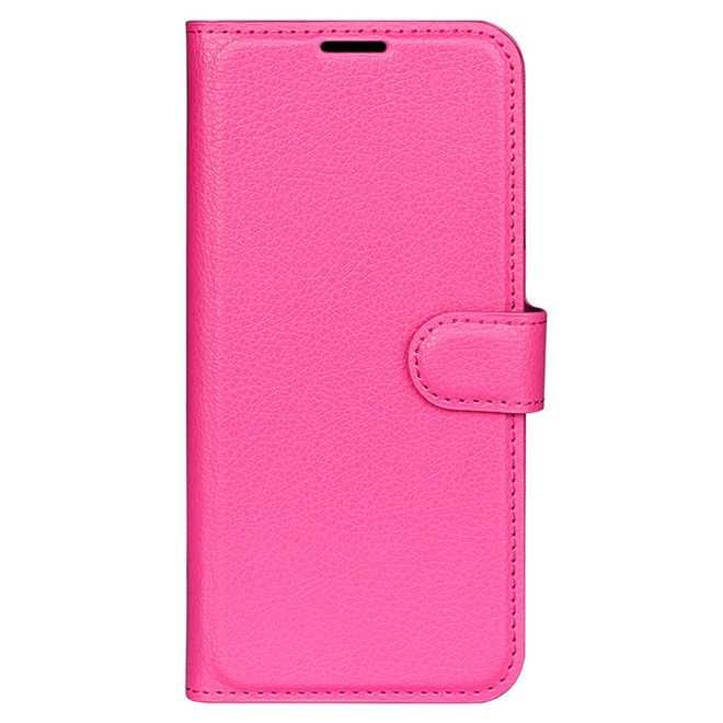 Samsung Galaxy A15 5G / 4G Handy Hülle - Litchi Leder Bookcover Series - pink