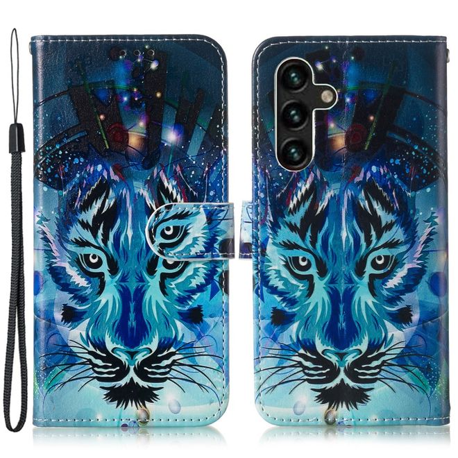 Samsung Galaxy A15 5G / 4G Handy Hülle - Leder Bookcover Image Series - Wolf