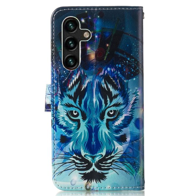 Samsung Galaxy A15 5G / 4G Handy Hülle - Leder Bookcover Image Series - Wolf