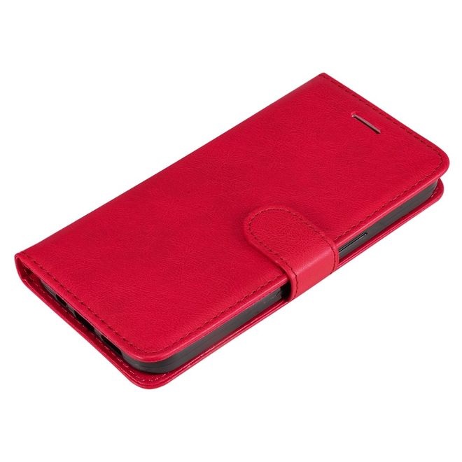 Oppo A58 4G Handy Hülle - Classic II Leder Bookcover Series - rot