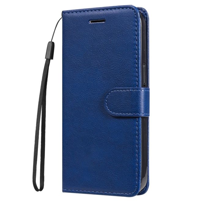 Oppo A58 4G Handy Hülle - Classic II Leder Bookcover Series - blau