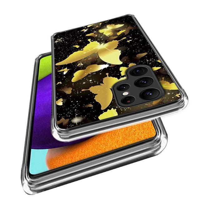 Samsung Galaxy S24 Ultra Handyhülle - Softcase Image TPU Series - goldener Schmetterling