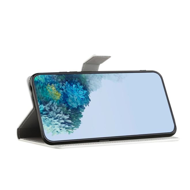 Samsung Galaxy A35 5G Handy Hülle - Leder Bookcover Image Series - blauer Schmetterling
