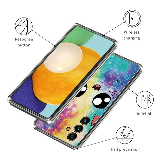 Samsung Galaxy A35 5G Handyhülle - Softcase Image TPU Series - Regenbogen Katze