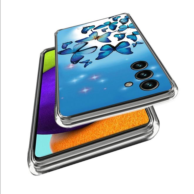 Samsung Galaxy A35 5G Handyhülle - Softcase Image TPU Series - blaue Schmetterlinge