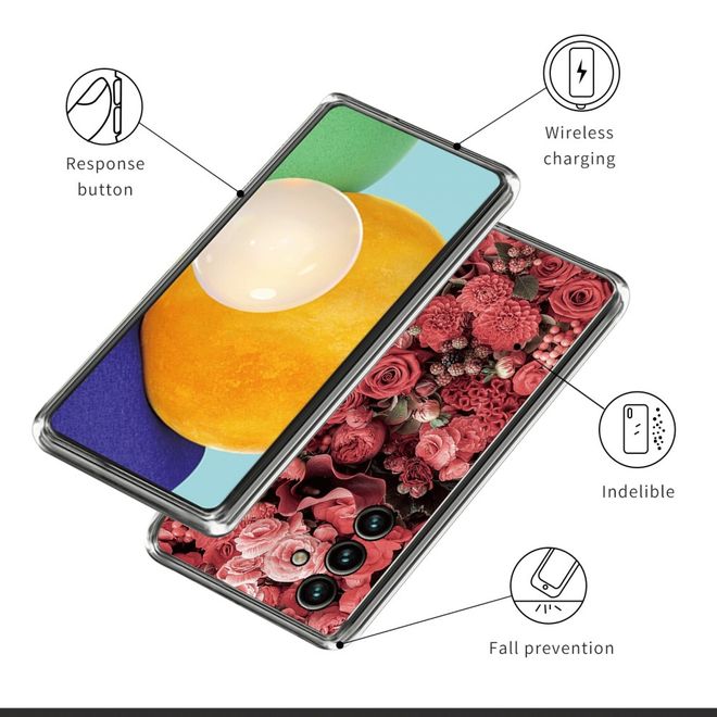 Samsung Galaxy A35 5G Handyhülle - Softcase Image TPU Series - rote Blumen
