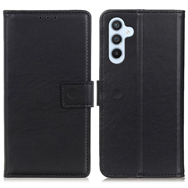 Samsung Galaxy A55 5G Handy Hülle - Classic II Leder Bookcover Series - schwarz