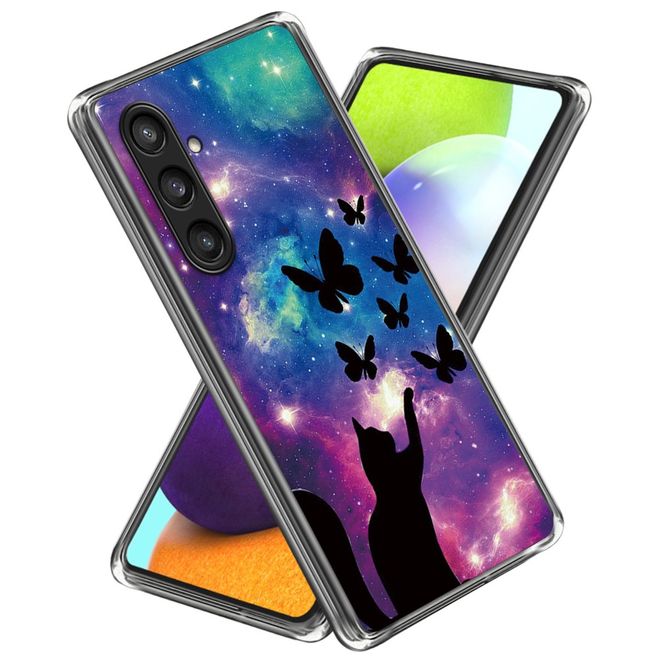 Samsung Galaxy S24 Handyhülle - Softcase Image TPU Series - Katze und Schmetterlinge