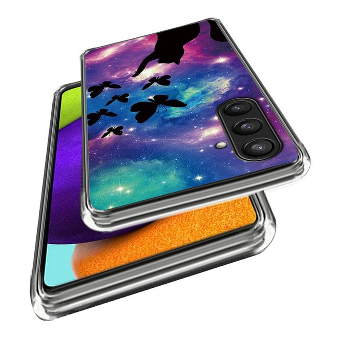 Samsung Galaxy S24 Handyhülle - Softcase Image TPU Series - Katze und Schmetterlinge