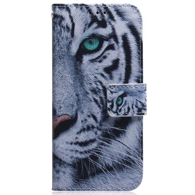 Samsung Galaxy A55 5G Handy Hülle - Leder Bookcover Image Series - Tiger