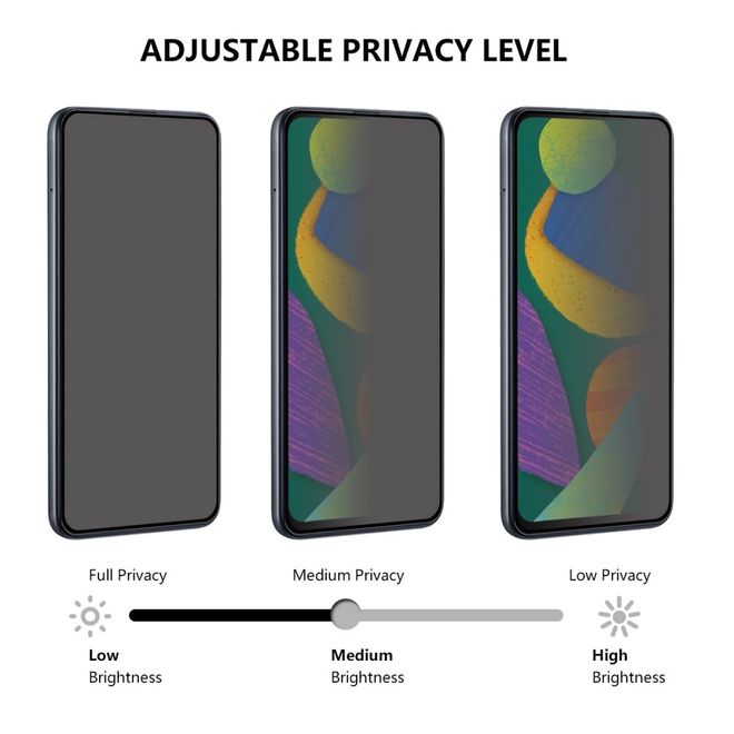Samsung Galaxy A15 5G / 4G Schutzglas Displayschutz - Privacy Panzer Glas - schwarz