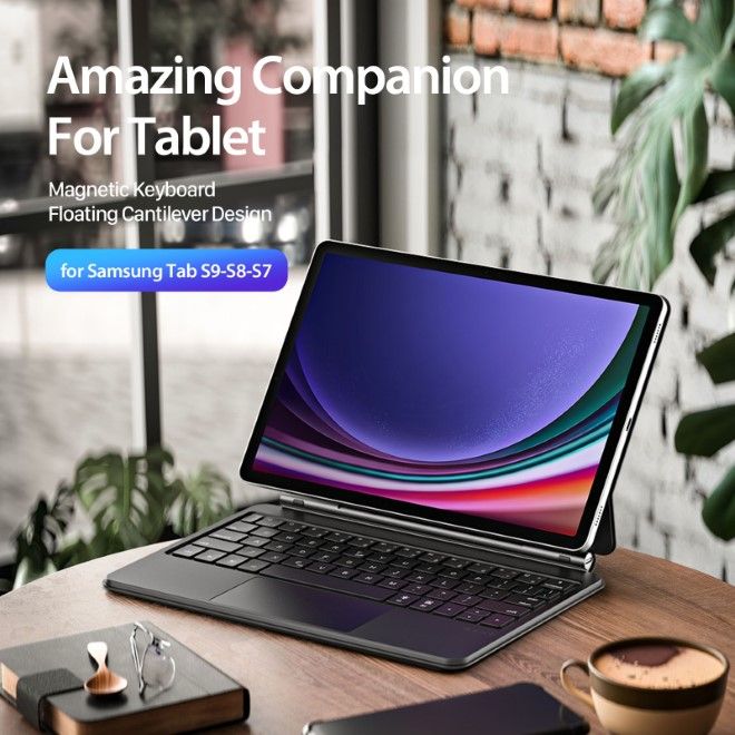 Dux Ducis - Samsung Galaxy Tab S9 / S8 / S7 Tastatur Hülle - Keyboard Case - MK Series - schwarz