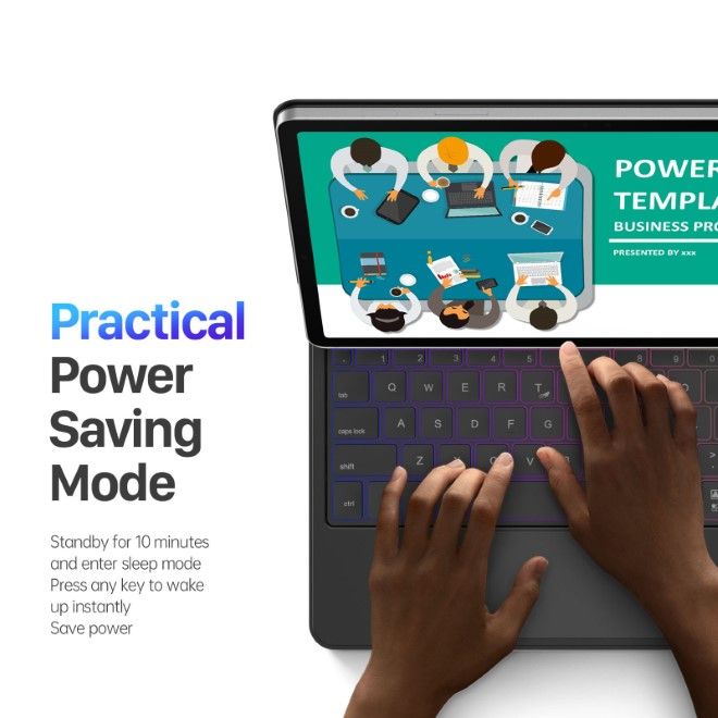 Dux Ducis - Samsung Galaxy Tab S9 / S8 / S7 Tastatur Hülle - Keyboard Case - MK Series - schwarz