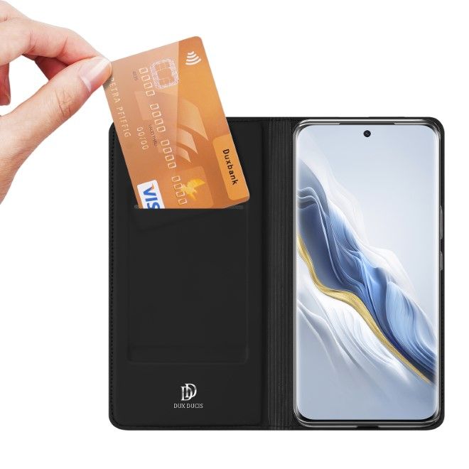 Dux Ducis - Honor Magic6 Hülle - Handy Bookcover - Skin Pro Series - schwarz
