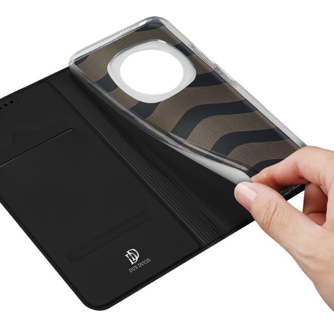 Dux Ducis - Honor Magic6 Hülle - Handy Bookcover - Skin Pro Series - schwarz