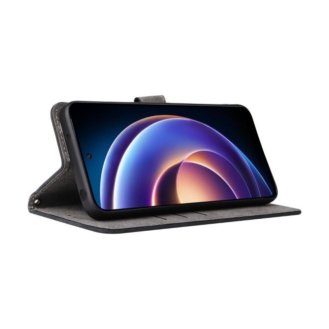 Xiaomi Poco M6 Pro 5G / Redmi 12 5G / Note 12R 5G Handy Hülle - Classic II Leder Bookcover Series - schwarz