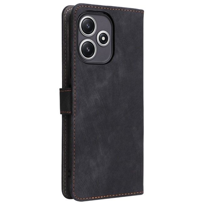 Xiaomi Poco M6 Pro 5G / Redmi 12 5G / Note 12R 5G Handy Hülle - Classic II Leder Bookcover Series - schwarz
