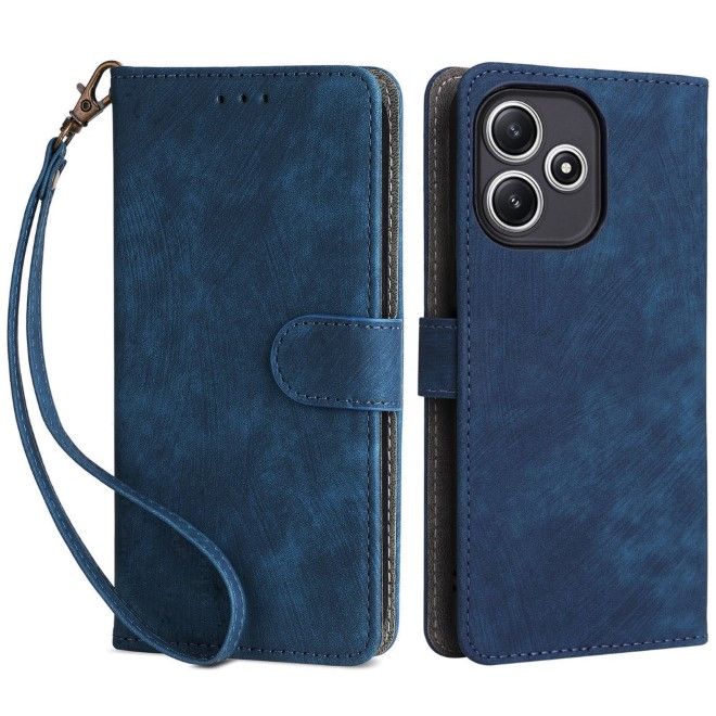 Xiaomi Poco M6 Pro 5G / Redmi 12 5G / Note 12R 5G Handy Hülle - Classic II Leder Bookcover Series - blau
