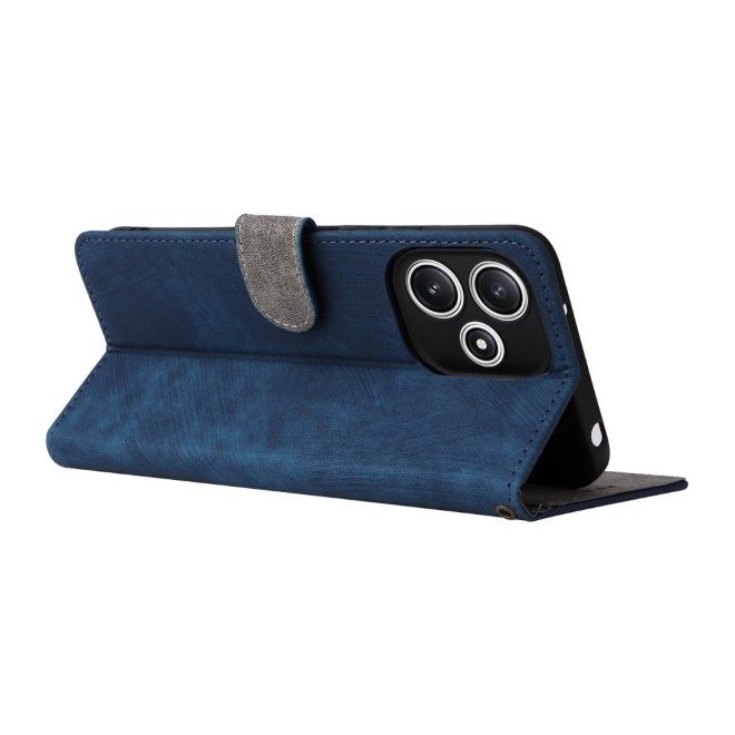 Xiaomi Poco M6 Pro 5G / Redmi 12 5G / Note 12R 5G Handy Hülle - Classic II Leder Bookcover Series - blau