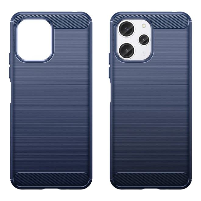 Xiaomi Poco M6 Pro 5G Handyhülle - Carbon Fiber TPU Softcase Series - schwarz