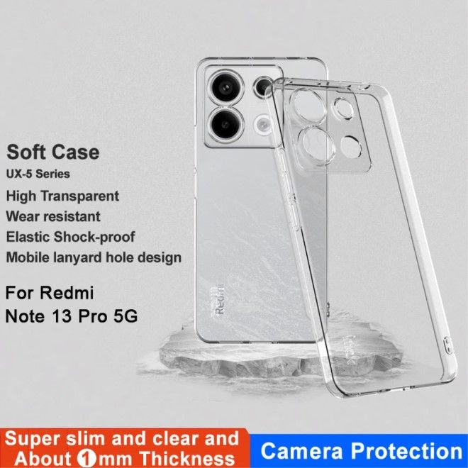 Imak - Xiaomi Redmi Note 13 Pro 5G / Poco X6 5G Hülle - Softcase aus TPU - UX-5 Series - transparent