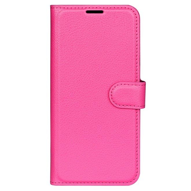 Xiaomi Redmi 13C / Poco C65 Handy Hülle - Litchi Leder Bookcover Series - pink