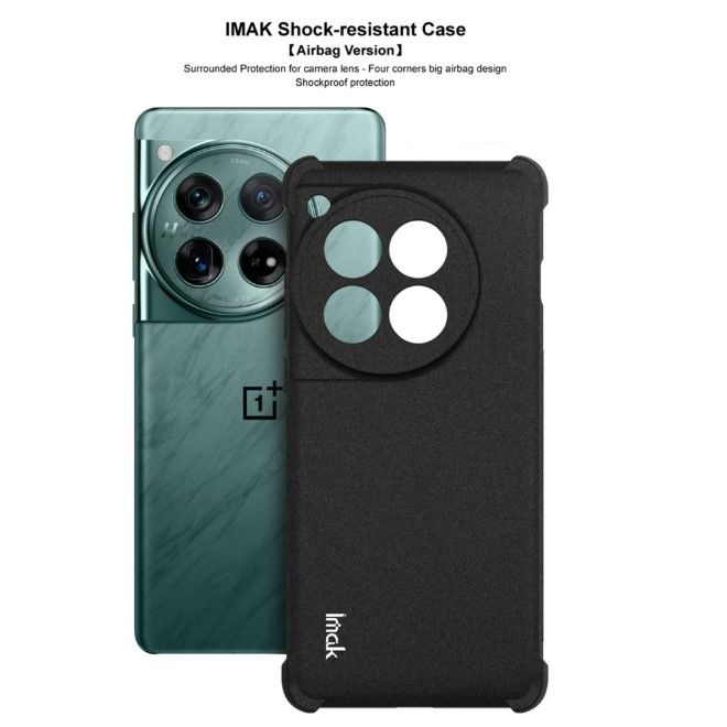 Imak - OnePlus 12 Hülle - Robustes Softcase - schwarz
