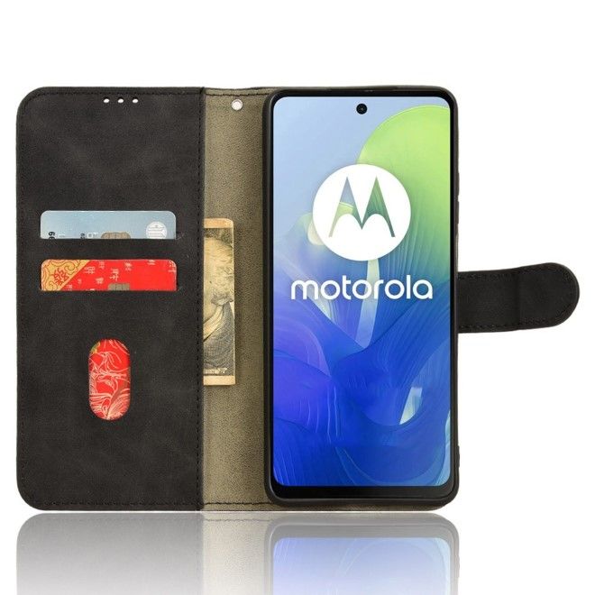 Motorola Moto G04 4G / G24 4G Handy Hülle - Classic II Leder Bookcover Series - schwarz