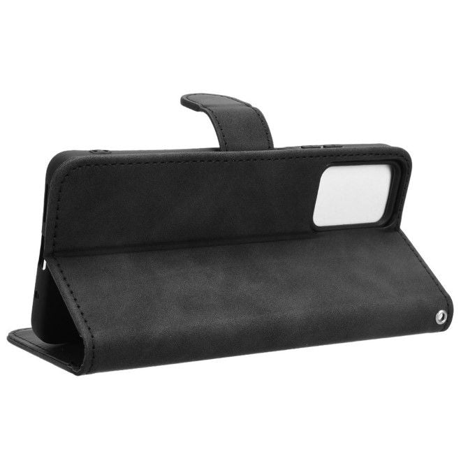 Motorola Moto G04 4G / G24 4G Handy Hülle - Classic II Leder Bookcover Series - schwarz