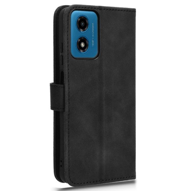 Motorola Moto G04 4G / G24 4G Handy Hülle - Classic II Leder Bookcover Series - schwarz