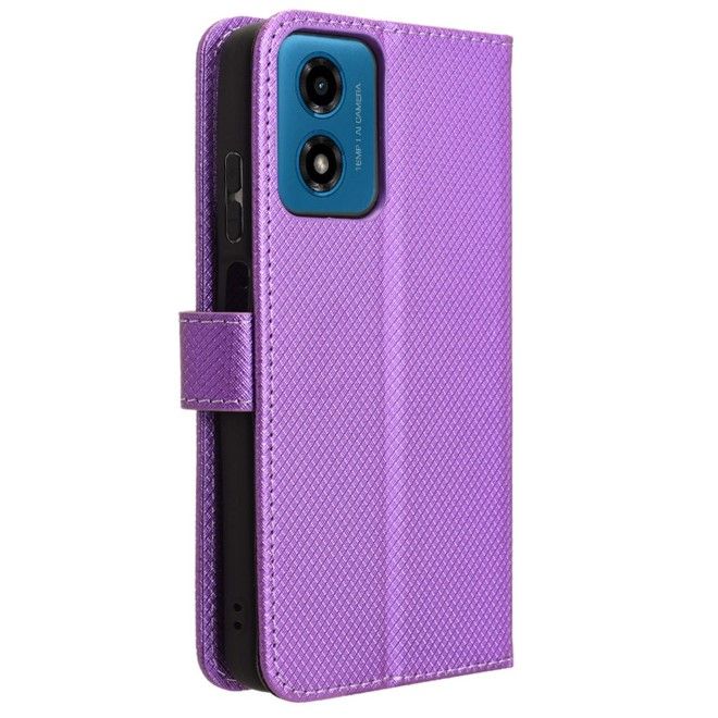 Motorola Moto G04 4G / G24 Power Handy Hülle - Classic II Leder Bookcover Series - purpur