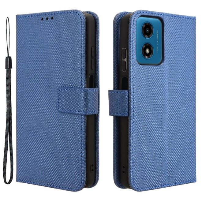 Motorola Moto G04 4G / G24 Power Handy Hülle - Classic II Leder Bookcover Series - blau