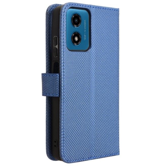 Motorola Moto G04 4G / G24 Power Handy Hülle - Classic II Leder Bookcover Series - blau