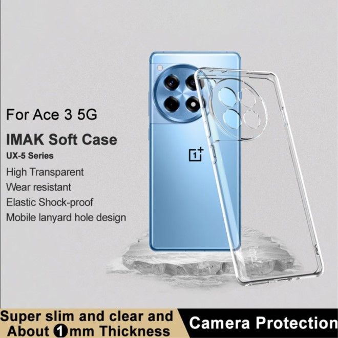 Imak - OnePlus 12R / Ace 3 5G Hülle - Softcase aus TPU - UX-5 Series - transparent