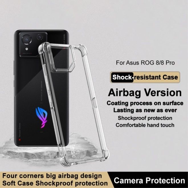Imak - Asus ROG Phone 8 / 8 Pro Hülle - Robustes Softcase - transparent