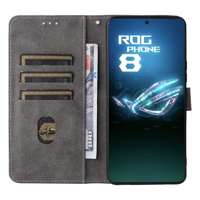 Asus ROG Phone 8 / 8 Pro Handy Hülle - Classic II Leder Bookcover Series - schwarz