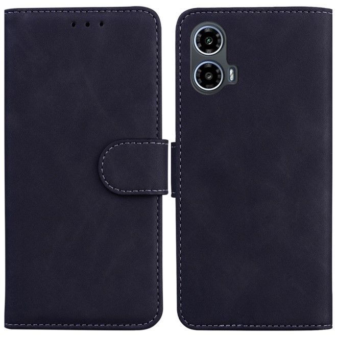 Motorola Moto G34 5G Handy Hülle - Classic II Leder Bookcover Series - schwarz