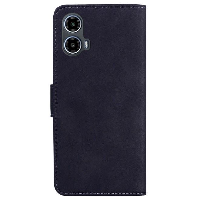 Motorola Moto G34 5G Handy Hülle - Classic II Leder Bookcover Series - schwarz