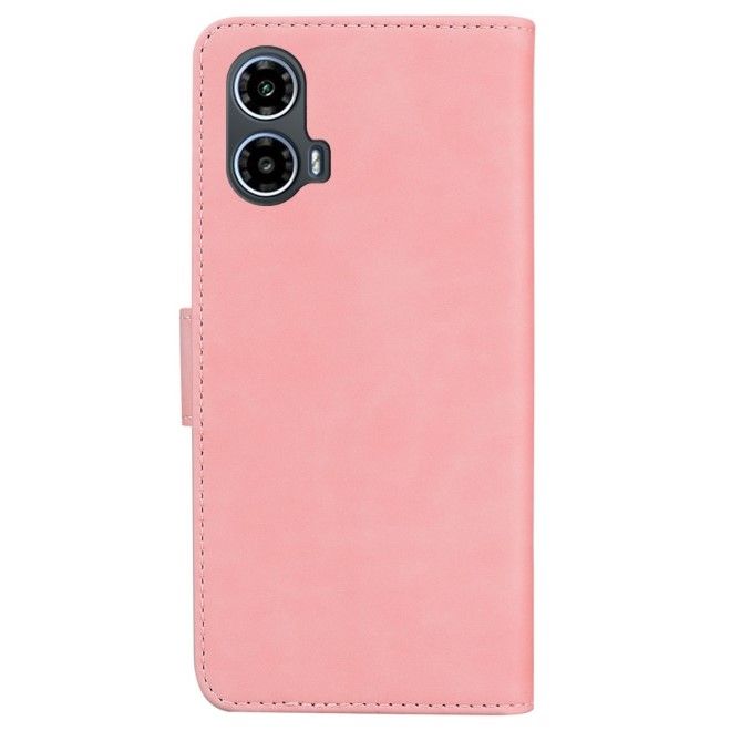 Motorola Moto G34 5G Handy Hülle - Classic II Leder Bookcover Series - pink