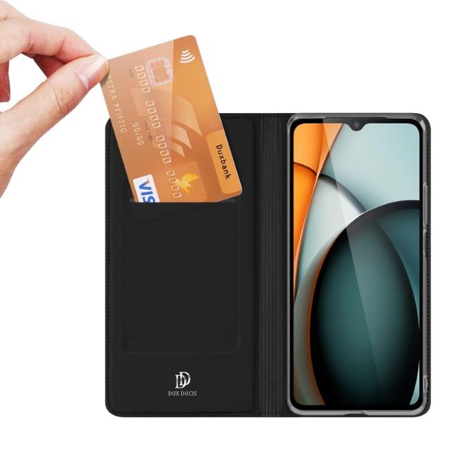 Dux Ducis - Xiaomi Redmi A3 Hülle - Handy Bookcover - Skin Pro Series - schwarz
