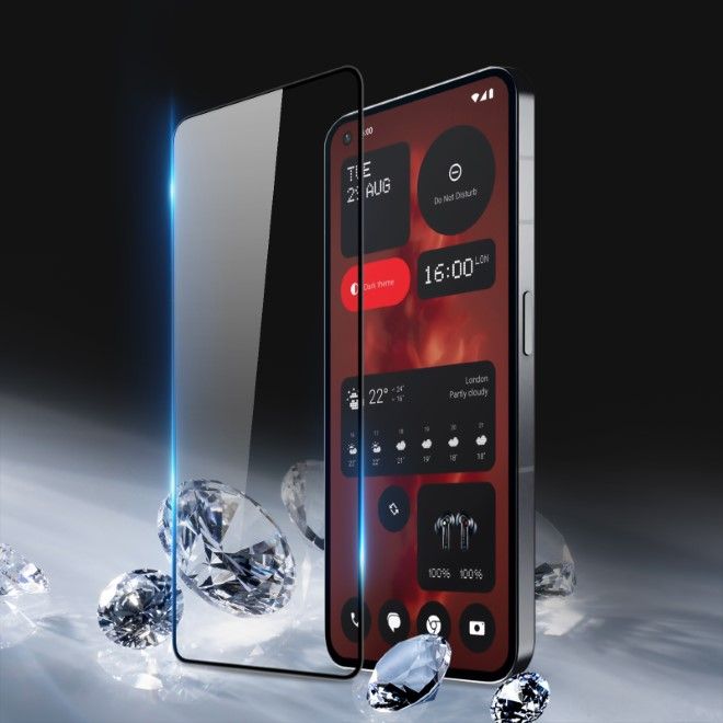 Dux Ducis - Nothing Phone (2a) / (2a) Plus Schutzglas - Displayschutz aus gehärtetem Glas - 9H Panzer Glas, 0.3mm dick  - schwarz