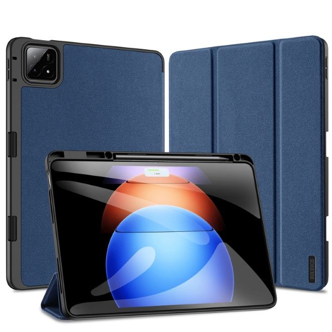 Dux Ducis - Xiaomi Pad 6S Pro 12.4 Hülle - Leder Smart Flip Case - Domo Series - blau