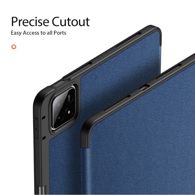 Dux Ducis - Xiaomi Pad 6S Pro 12.4 Hülle - Leder Smart Flip Case - Domo Series - blau